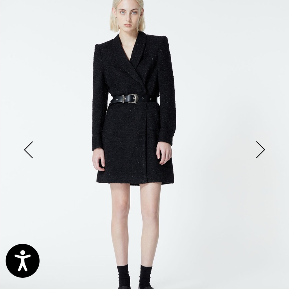 Black Belted Blazer Dress